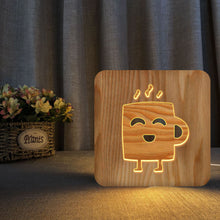 Load image into Gallery viewer, 3D Small Night Lamp Pine Material Holiday Gift Children Room Decorative Lights