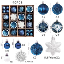 Load image into Gallery viewer, Christmas decoration 6cm electroplated ball plastic ball special-shaped painted Christmas ball gift Christmas tree pendant
