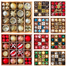 Load image into Gallery viewer, Christmas decoration 6cm electroplated ball plastic ball special-shaped painted Christmas ball gift Christmas tree pendant