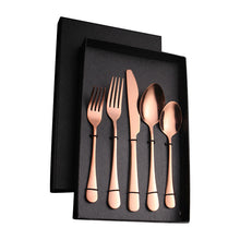 Load image into Gallery viewer, Stainless Steel Tableware Gift Set 5 Components Western Food Knife, Fork and Spoon 20-Piece Set