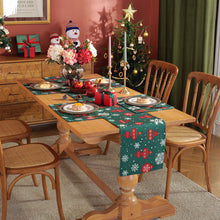 Load image into Gallery viewer, Simple Thickened Polyester Fabric Digital Printing Christmas Table Runner Tailstock Flag Table Cloth Placemat