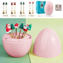 Load image into Gallery viewer, Cute Doll Fruit Fork Children's Holiday Gifts Small Mood Egg Tableware Set