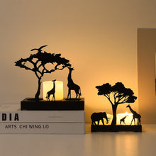 Load image into Gallery viewer, Animal Silhouette Wrought Iron Candlestick Domestic Ornaments