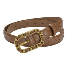 Load image into Gallery viewer, Genuine Leather Women's Belt with Casual Belt Women's Genuine Leather Two-Layer Belt Slim Waist Belt