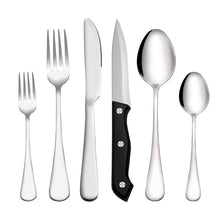Load image into Gallery viewer, Stainless Steel Tableware Set for 8 People 48-Piece Set Western Food/Steak Knife, Fork and Spoon Six Components