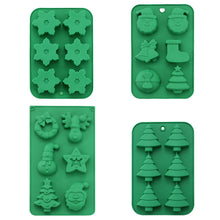 Load image into Gallery viewer, Christmas Silicone Mold Christmas Tree Gingerbread Man Mold Cookie Candy Mold