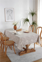 Load image into Gallery viewer, Rectangular Dining Table American Rustic Style Tablecloth Polyester Water and Oil Resistant Printed Tablecloth Tablecloth
