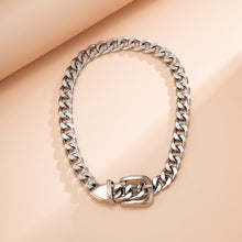 Load image into Gallery viewer, Simple Hip Hop Design Belt Buckle Chain Clavicle Necklace Retro Aloofness Style Personality Necklace