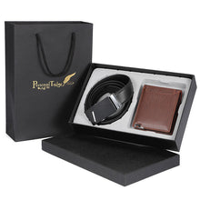 Load image into Gallery viewer, Gift Wallet Belted Suit Enterprise Gift Men's Leather Two-Piece Gift Box Belt