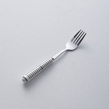 Load image into Gallery viewer, Chaobai Ceramic Hepburn Style Tableware Knife, Fork and Spoon Niche Polka Dot Stainless Steel Tableware Creative High-Looking Fruit Knife and Fork
