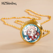 Load image into Gallery viewer, Rotating Pocket Watch Pocket Watch Male and Female Students Ornament Two-Dimensional Animation Necklace Pocket Watch