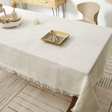 Load image into Gallery viewer, High Temperature Resistant Cotton Linen Tablecloth Ins Style Japanese Style Waffle Thickened Solid Color Holiday Home Table Cloth
