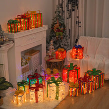 Load image into Gallery viewer, 3pcs/Set Christmas Gift Box Decoration Shiny Decoration Props Ornaments