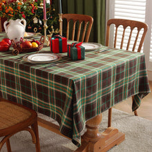 Load image into Gallery viewer, Christmas Holiday Tablecloth Red Plaid Rectangular Tablecloth