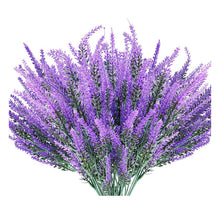 Load image into Gallery viewer, 10PCs Artificial Flowers Lavender Flower Outdoor UV-Proof Imitation Plastic Plant Fake Flower