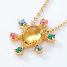 Load image into Gallery viewer, Women's Necklace Citrine Geometric Silver 925 Silver Choker Gift for Girls