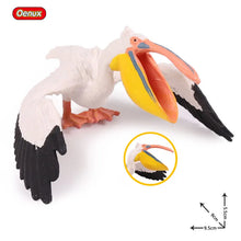 Load image into Gallery viewer, Oenux Classic Bird Animal Flamingos Parrot Sea Mew Peacock Owl Ostrich Model Solid PVC Action Figures Miniature Education Toy