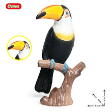 Load image into Gallery viewer, Oenux Classic Bird Animal Flamingos Parrot Sea Mew Peacock Owl Ostrich Model Solid PVC Action Figures Miniature Education Toy