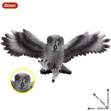 Load image into Gallery viewer, Oenux Classic Bird Animal Flamingos Parrot Sea Mew Peacock Owl Ostrich Model Solid PVC Action Figures Miniature Education Toy