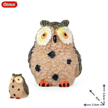 Load image into Gallery viewer, Oenux Classic Bird Animal Flamingos Parrot Sea Mew Peacock Owl Ostrich Model Solid PVC Action Figures Miniature Education Toy