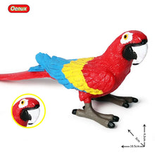 Load image into Gallery viewer, Oenux Classic Bird Animal Flamingos Parrot Sea Mew Peacock Owl Ostrich Model Solid PVC Action Figures Miniature Education Toy