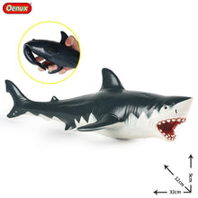 Load image into Gallery viewer, Oenux Large Size Sea Life Animals Soft Great White Shark Big Shark Action Figures Model Lifelike Educational Toys For Kids Gift