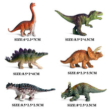 Load image into Gallery viewer, Oenux Mini Jurassic Stegosaurus Saichania Solid PVC Dinosaur World Animal Model Action Figures Collection Toy For Kids