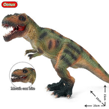Load image into Gallery viewer, Oenux New 34x8x18cm Jurassic Indominus Rex Action Figures Open Mouth Savage Tyrannosaurus Dinossauro World Animals Model Kid Toy