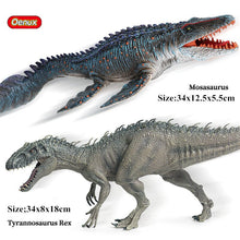Load image into Gallery viewer, Oenux Original Savage Jurassic Indominus Rex Mosasaurus Action Figures Tyrannosaurus Dinossauro World Animals Model Kid Toy