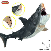 Load image into Gallery viewer, Oenux Savage Marine Sea Life Megalodon Action Figure Classic Ocean Animals Big Shark Fish Model PVC Collection Toy For Kids Gift