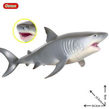 Load image into Gallery viewer, Oenux Savage Marine Sea Life Megalodon Action Figure Classic Ocean Animals Big Shark Fish Model PVC Collection Toy For Kids Gift