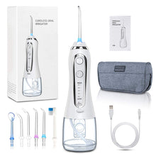 Load image into Gallery viewer, Oral Irrigator Portable IPX7 Waterproof Dental Water Flosser Jet USB h2ofloss Irrigator Dental Water Floss Tips Teeth Cleaner 0ral irrigator