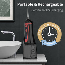 Load image into Gallery viewer, USB Rechargeable Water Flosser Portable Dental Water Jet 300ML Water Tank Waterproof Teeth Cleaner Oral irrigator