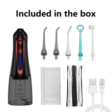 Load image into Gallery viewer, USB Rechargeable Water Flosser Portable Dental Water Jet 300ML Water Tank Waterproof Teeth Cleaner Oral irrigator