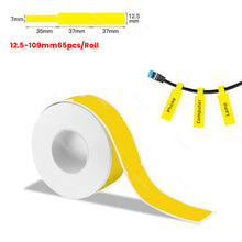 Load image into Gallery viewer, Original P15 Label Paper Multi-coloured Wires Cable 12.5x109mm65pcs Tape Rolls for P15 Thermal Printer Adhesive Fiber Sticker