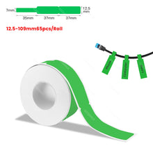 Load image into Gallery viewer, Original P15 Label Paper Multi-coloured Wires Cable 12.5x109mm65pcs Tape Rolls for P15 Thermal Printer Adhesive Fiber Sticker