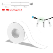Load image into Gallery viewer, Original P15 Label Paper Multi-coloured Wires Cable 12.5x109mm65pcs Tape Rolls for P15 Thermal Printer Adhesive Fiber Sticker