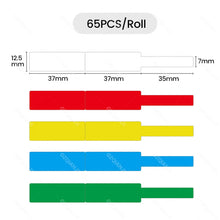 Load image into Gallery viewer, Original P15 Label Paper Multi-coloured Wires Cable 12.5x109mm65pcs Tape Rolls for P15 Thermal Printer Adhesive Fiber Sticker