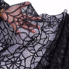 Load image into Gallery viewer, Ourwarm 1pc 20X80inch Halloween Spider Web Table Runners Black Lace Tablecloth Halloween Table Decoration Event Party Supplies