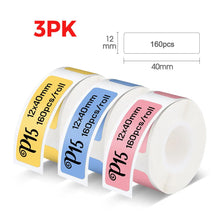 Load image into Gallery viewer, P15 Thermal Label Printer Similar as D11 D110 D101 Mini Label Maker Portable Sticker Label Machine or 3PK-6PK 12mm Label Paper