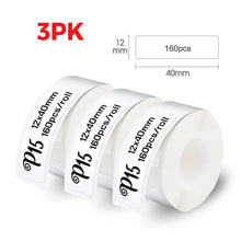 Load image into Gallery viewer, P15 Thermal Label Printer Similar as D11 D110 D101 Mini Label Maker Portable Sticker Label Machine or 3PK-6PK 12mm Label Paper