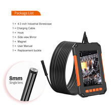 Load image into Gallery viewer, P40 8mm Single Dual Lens Industrial Endoscope 1080P 4.3 " IPS LCD Digital Inspection Camera With 8 LED For Car Sewer Checking