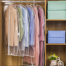 Load image into Gallery viewer, PEVA Transparent Clothes Dust Cover Garment Coat Jacket Storage Bag with Zipper for Dust Moisture Proof Protection KV005