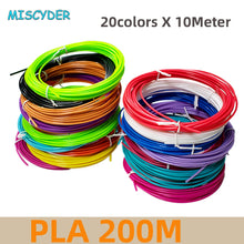 Load image into Gallery viewer, 10/20 Rolls 10M Diameter PLA Filament For 3D Pen Printing Material 1.75mm 200M No Smell Safety Plastic Refill for 3D Printer Pen