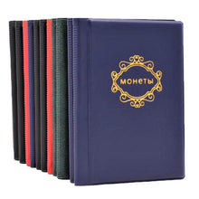 Load image into Gallery viewer, PU Leather Coin album 10 pages 120 pockets coin album for coins pockets Commemorative Coin,medallions badges collection book