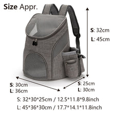 Load image into Gallery viewer, Pet Carriers Bag Cats Double Shoulder Bag Outdoor Travel Carrier Backpack With Safety Zippers Breathable Puppy Carrying Bag