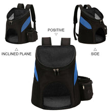 Load image into Gallery viewer, Pet Carriers Bag Cats Double Shoulder Bag Outdoor Travel Carrier Backpack With Safety Zippers Breathable Puppy Carrying Bag