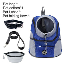 Load image into Gallery viewer, Pet Dog Carrier Bag Carrier For Dogs Backpack Out Double Shoulder Portable Travel Backpack Outdoor Dog Carrier Bag Travel Set