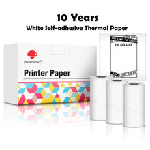 Load image into Gallery viewer, Phomemo 3 Rolls Self-adhesive Transparent Sticker Thermal Paper for T02 M02X Label Sticky DIY Photo Texts Study Notes Printing