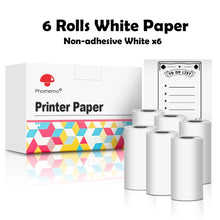 Load image into Gallery viewer, Phomemo 3 Rolls Self-adhesive Transparent Sticker Thermal Paper for T02 M02X Label Sticky DIY Photo Texts Study Notes Printing